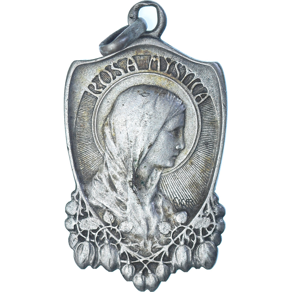 France, Médaille, Rosa Mystica, Religions & beliefs, TTB+, Bronze argenté