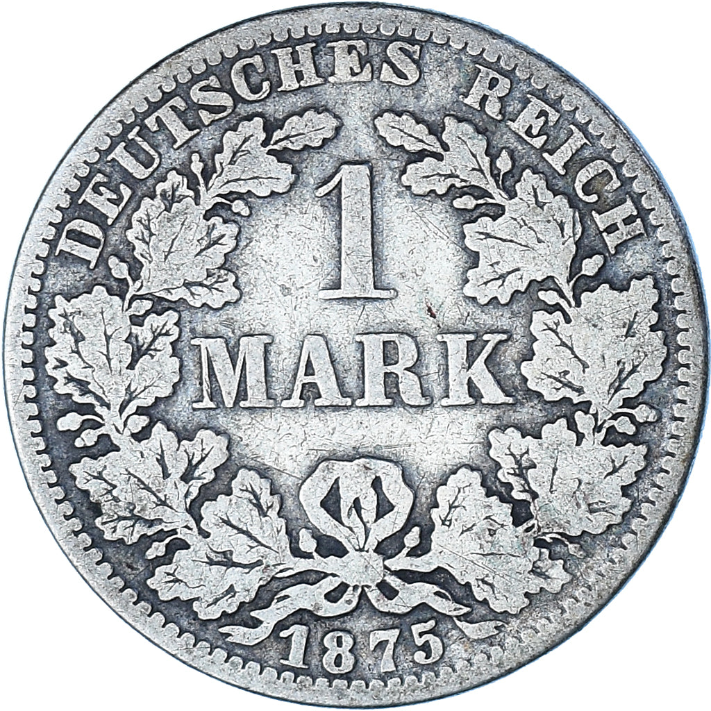 Coin, GERMANY - EMPIRE, Wilhelm I, Mark, 1875, Berlin, VF(30-35), Silver, KM:7