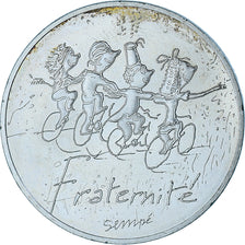 France, 10 Euro, Fraternité Printemps Sempé, 2014, Paris, MS(64), Silver