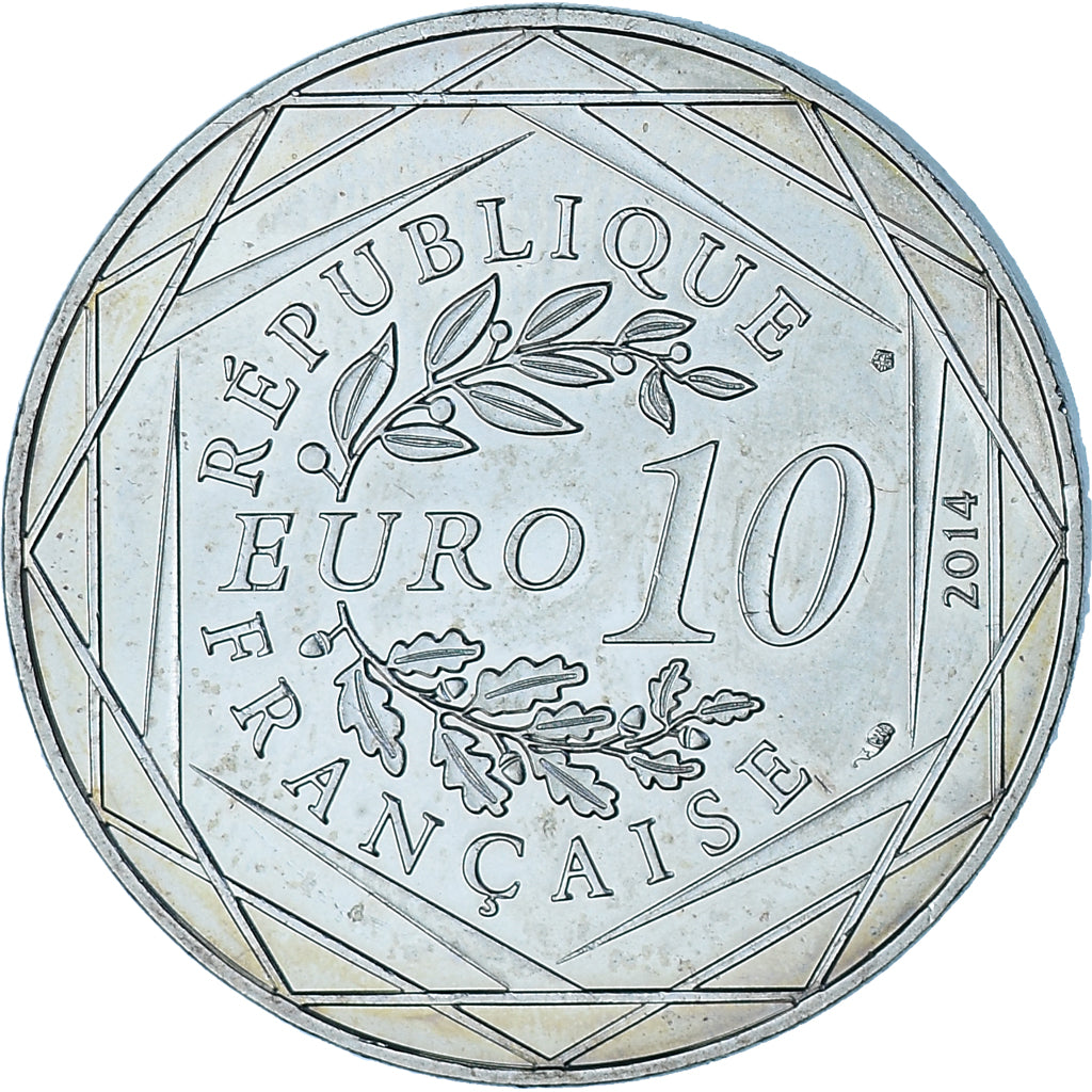 France, 10 Euro, Fraternité Printemps Sempé, 2014, Paris, MS(64), Silver