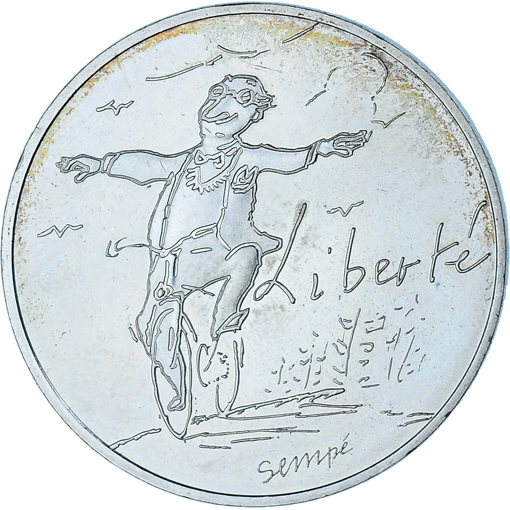 France, 10 Euro, Sempé - Printemps - Liberté, 2014, Paris, MS(64), Silver