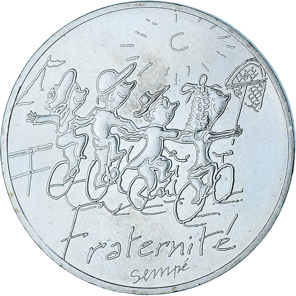 Francia, 10 Euro, 2014, Monnaie de Paris, Sempé Fraternité Été, SPL+