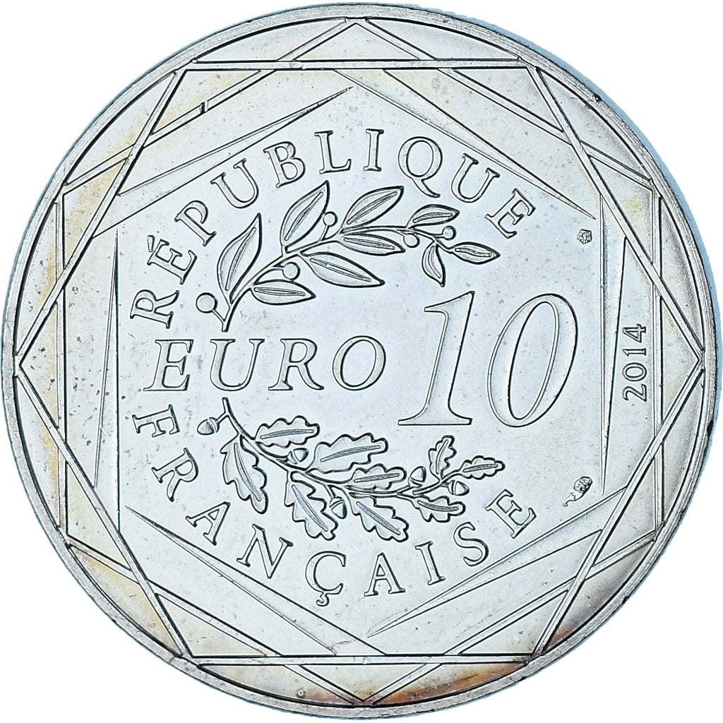 Francia, 10 Euro, 2014, Monnaie de Paris, Sempé Fraternité Été, SPL+