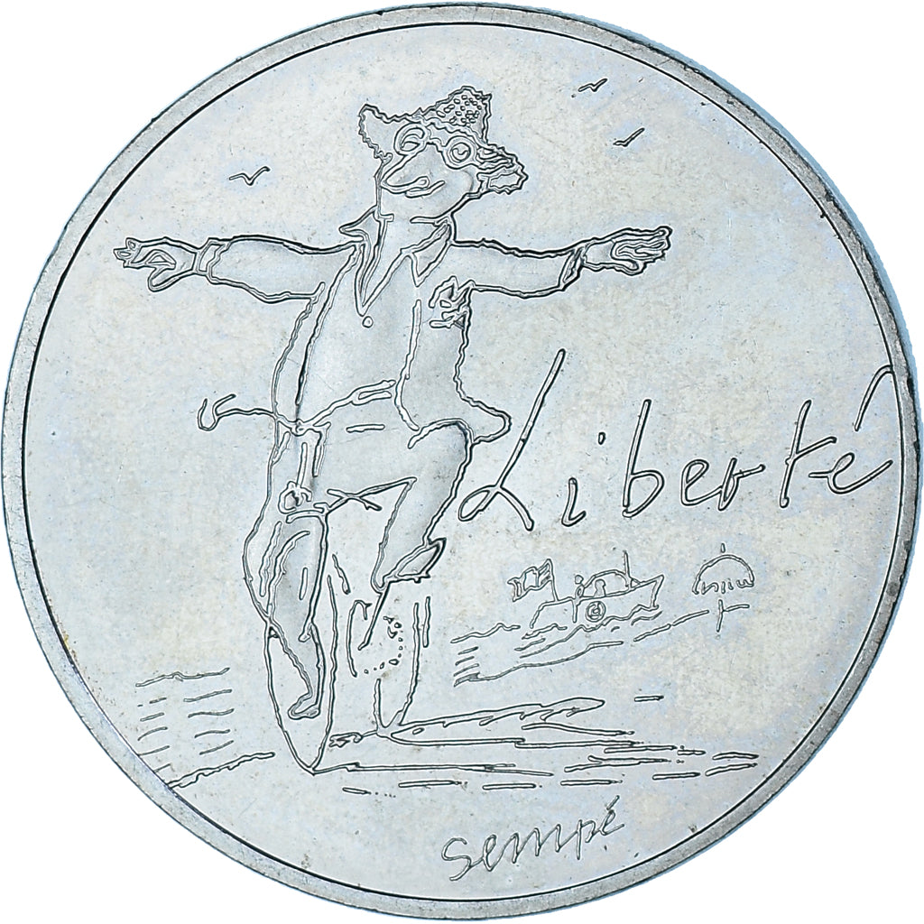 Francia, 10 Euro, 2014, Monnaie de Paris, Sempé Liberté Printemps, SPL+