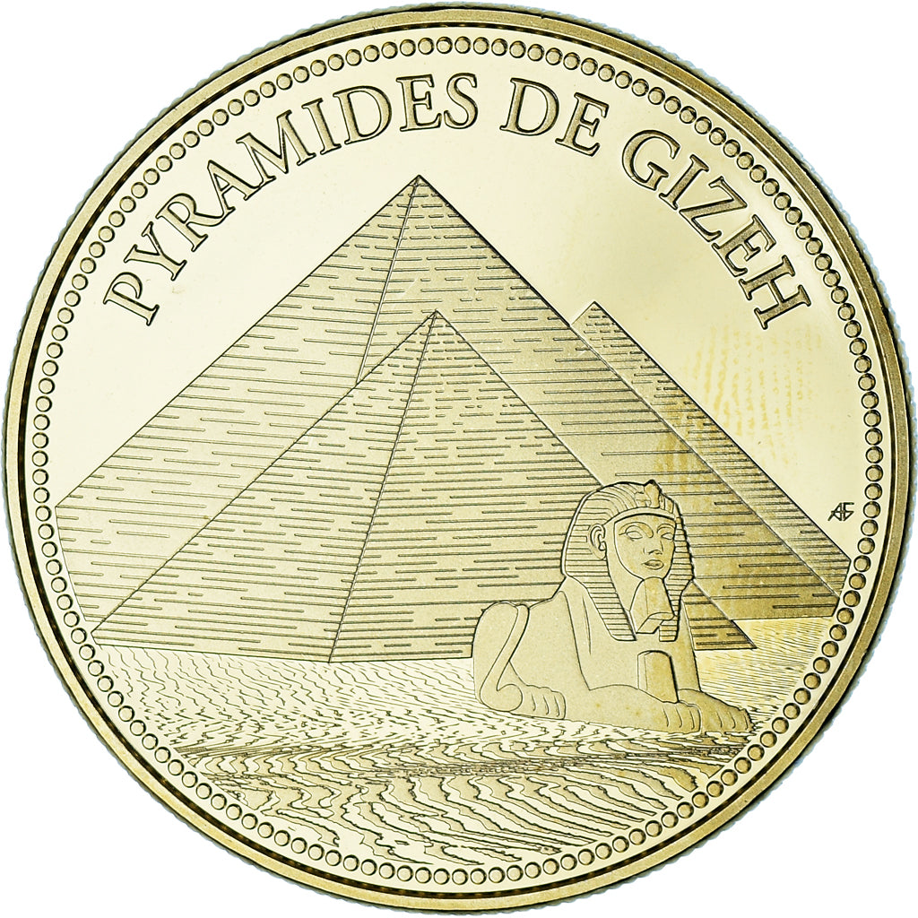 France, Medal, Les 7 Merveilles du Monde, Pyramides de Gizeh, Patrimoine