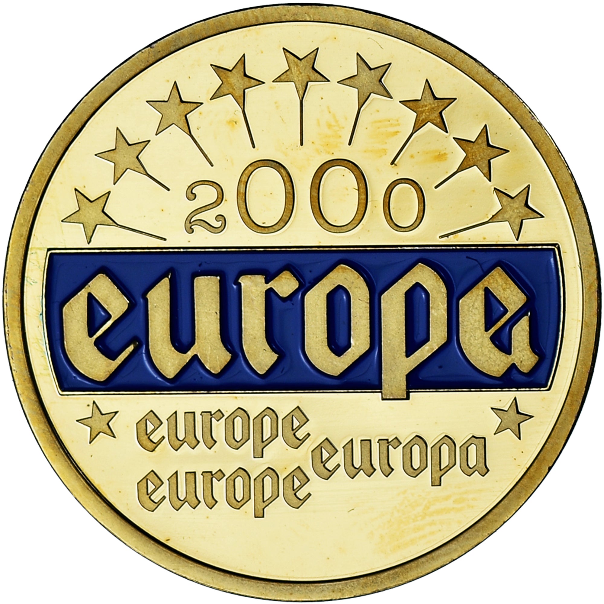 France, Medal, Europe, Europa, Politics, 2000, MS(64), Copper Gilt