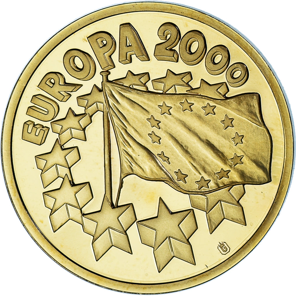 France, Medal, Europe, Europa, Politics, 2000, MS(64), Copper Gilt