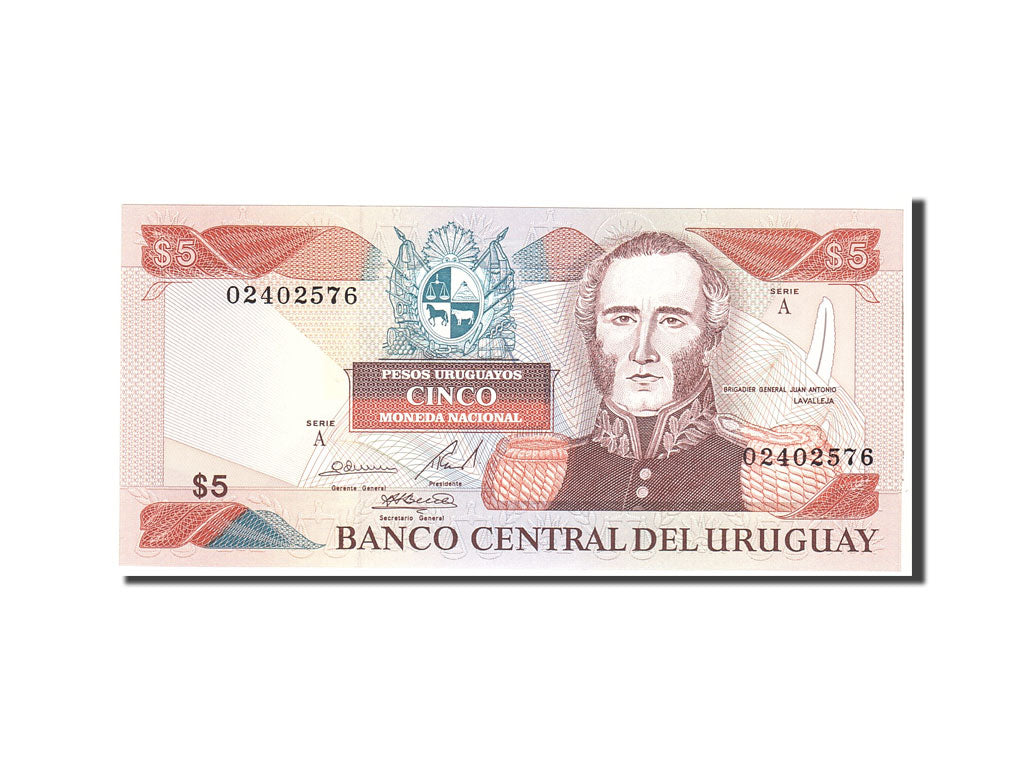 Uruguay, 5 Pesos Uruguayos, 1997, KM:73Aa, Undated, UNC(65-70)