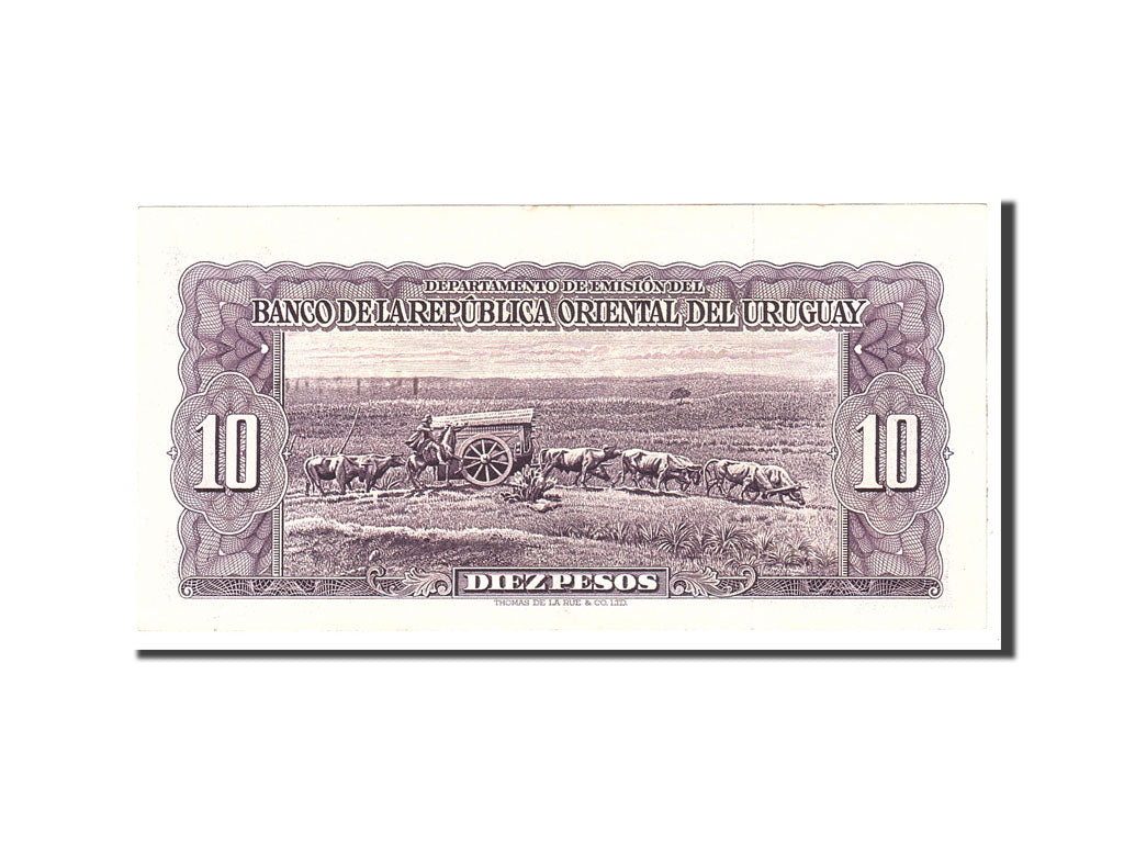 Uruguay, 10 Pesos, 1939, KM:37c, Undated, UNC(63)