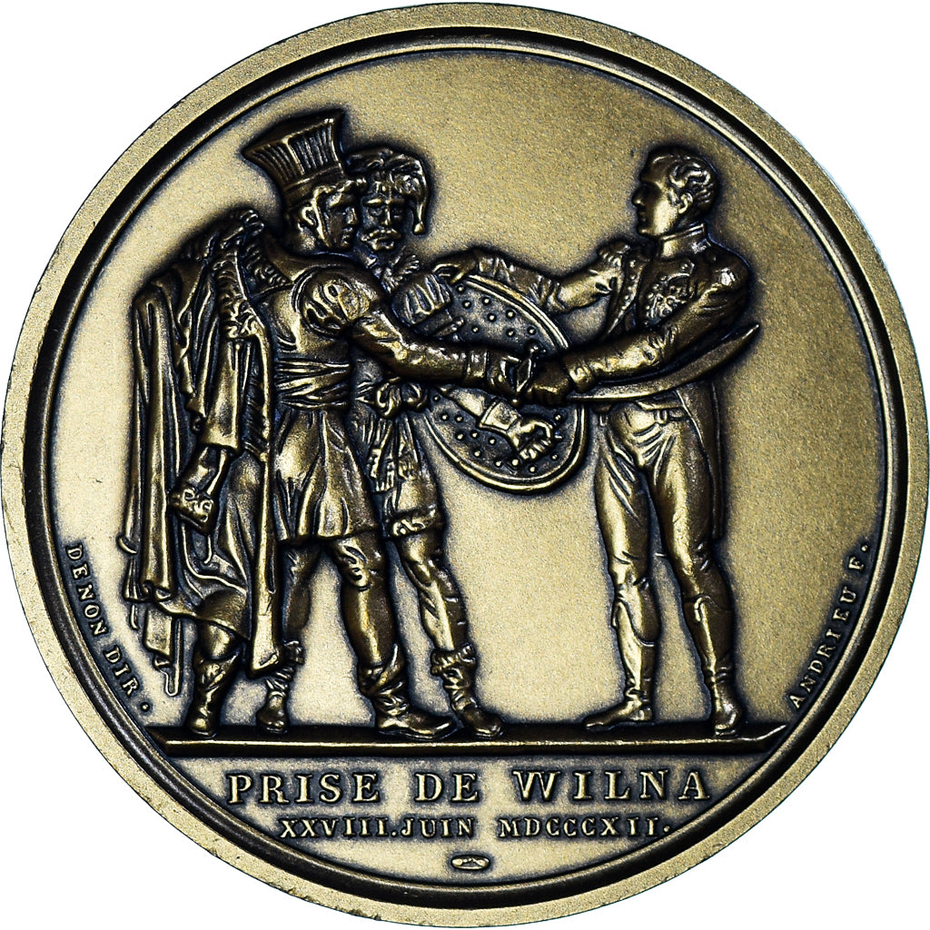 France, Medal, Napoléon Ier, Prise de Wilna, Brenet, Restrike, MS(65-70)