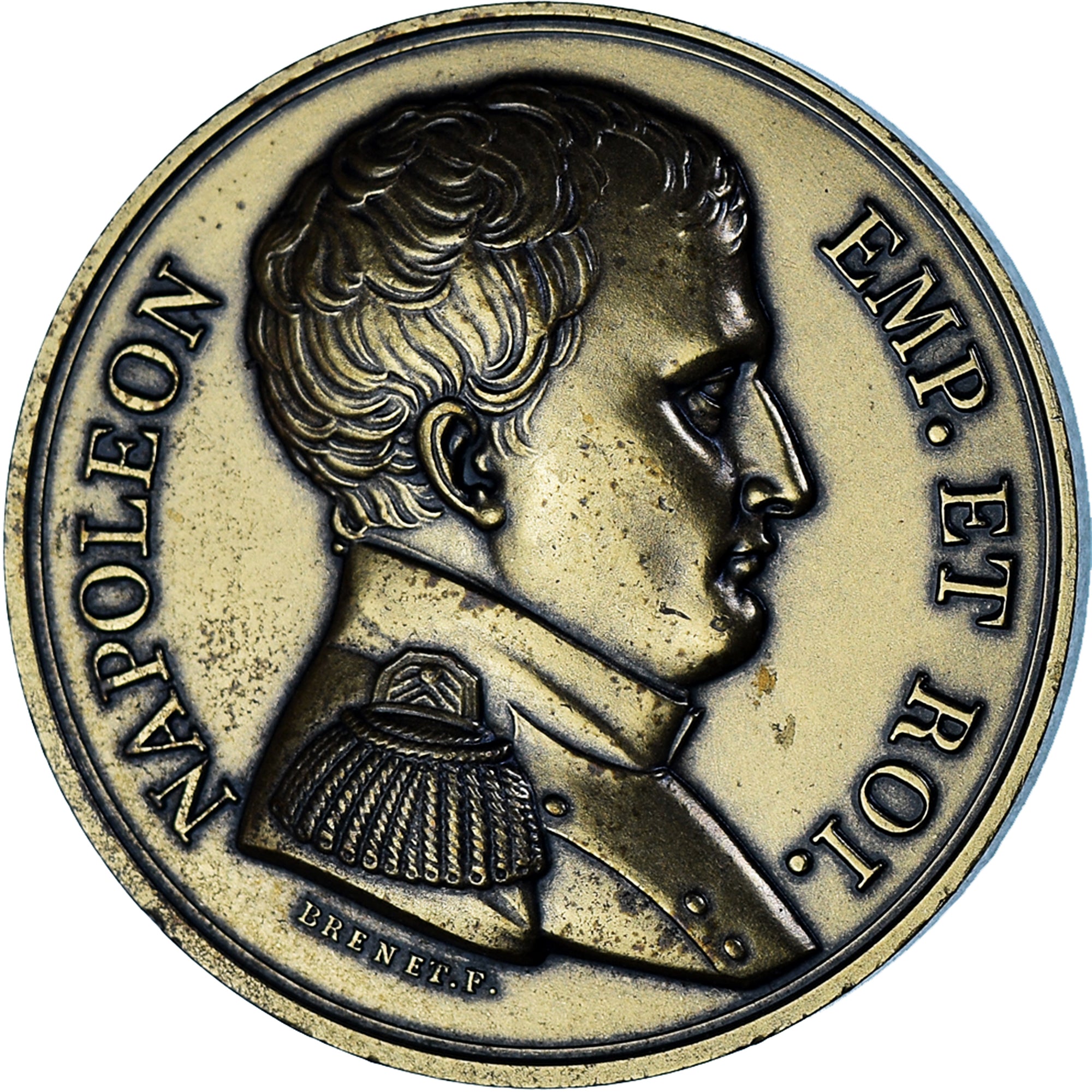 France, Medal, Napoléon Empereur et Roi, Brenet, Restrike, AU(55-58), Bronze
