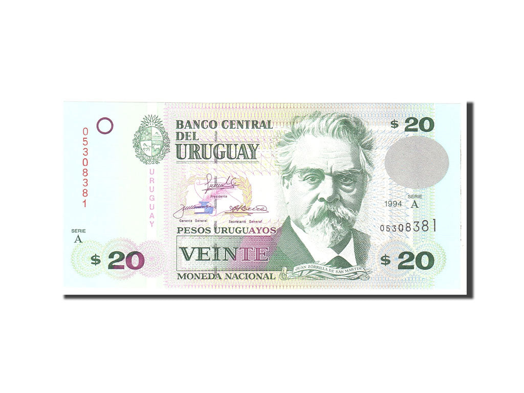 Banknote, Uruguay, 20 Pesos Uruguayos, 1994, Undated, KM:74a, UNC(65-70)