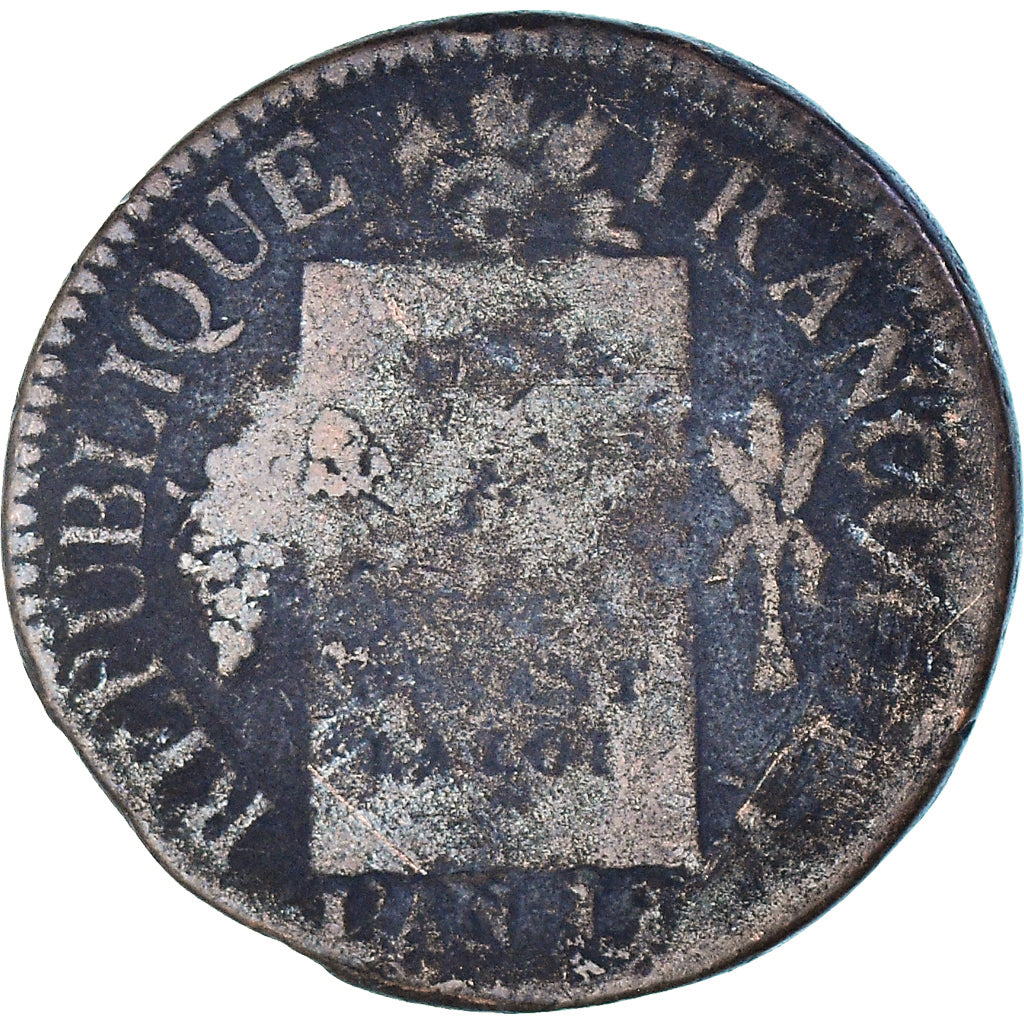 Coin, France, Sol aux Balances, 1793, Strasbourg, F(12-15), Bronze, Gadoury:19