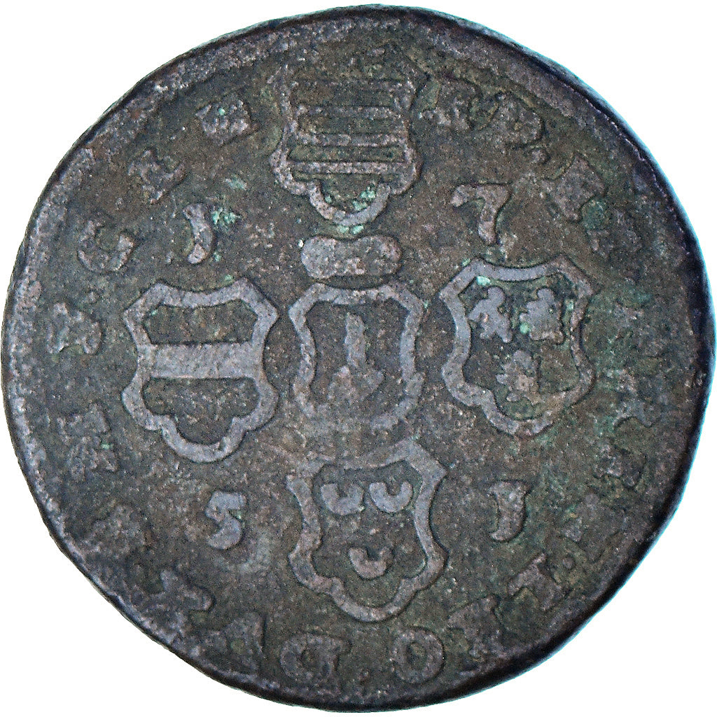 Coin, LIEGE, John Theodore, 4 Liards, 1751, Liege, VF(20-25), Copper, KM:159