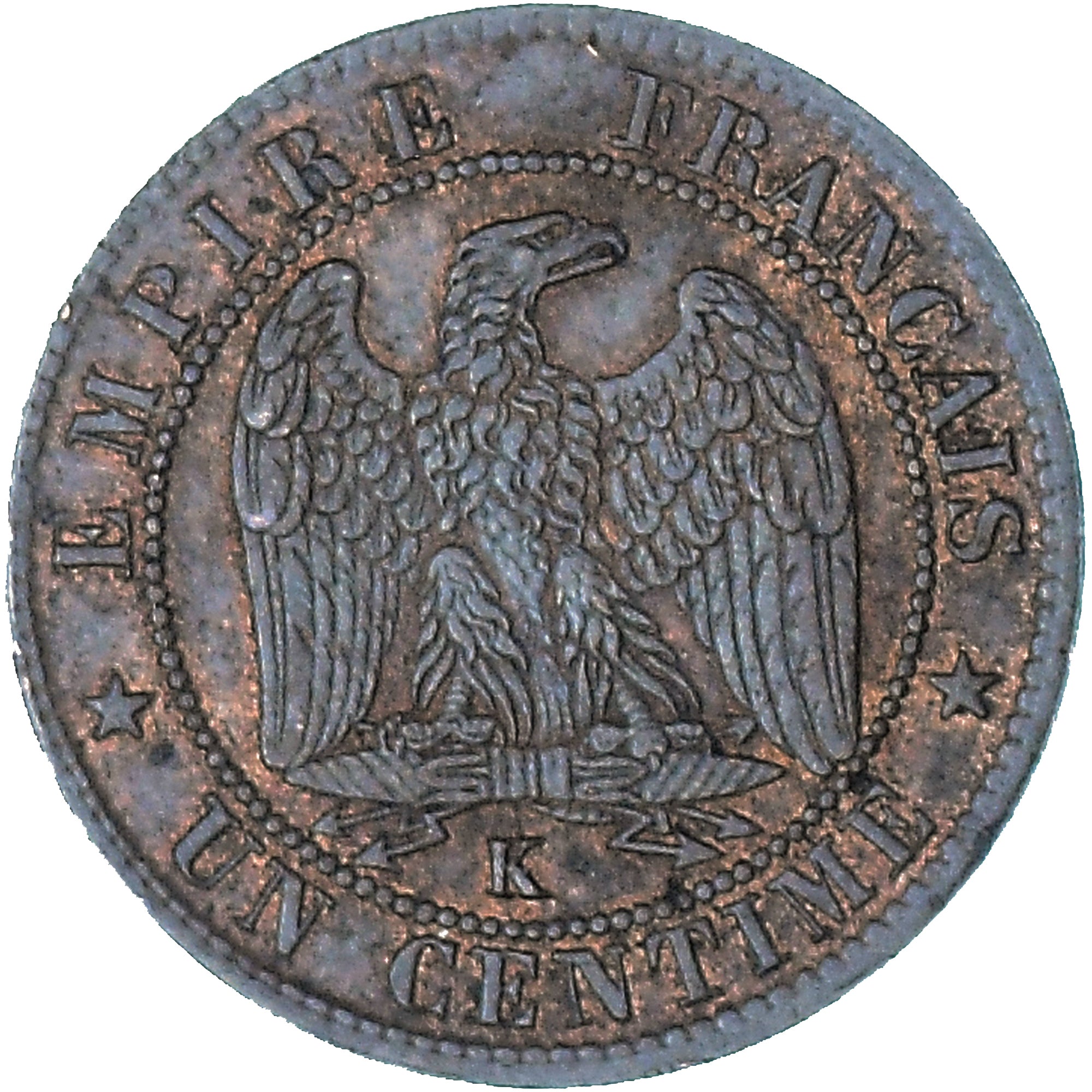 Munten, Frankrijk, Napoleon III, Napoléon III, Centime, 1862, Bordeaux, ZF