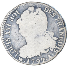 Munten, Frankrijk, 2 sols françois, 2 Sols, 1792, Paris, FR, Bronzen, KM:603.1