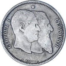 Coin, Belgium, Leopold II, Franc, 1880, VF(20-25), Silver, KM:38