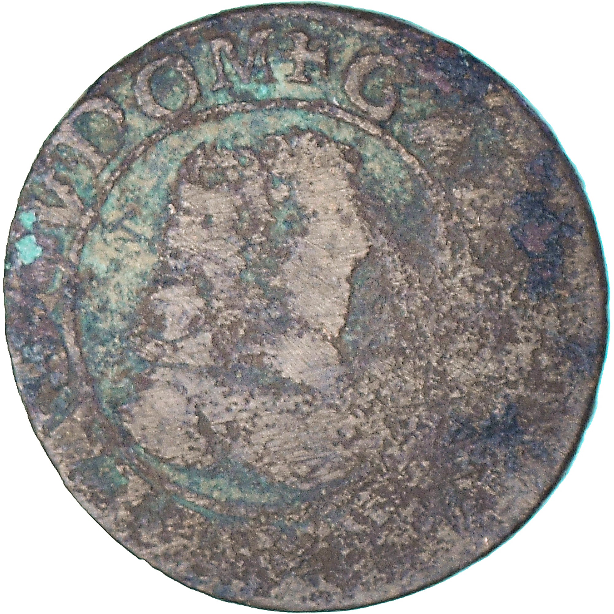 Munten, FRANSE STATEN, DOMBES, Gaston d'Orléans, Double Tournois, 1639