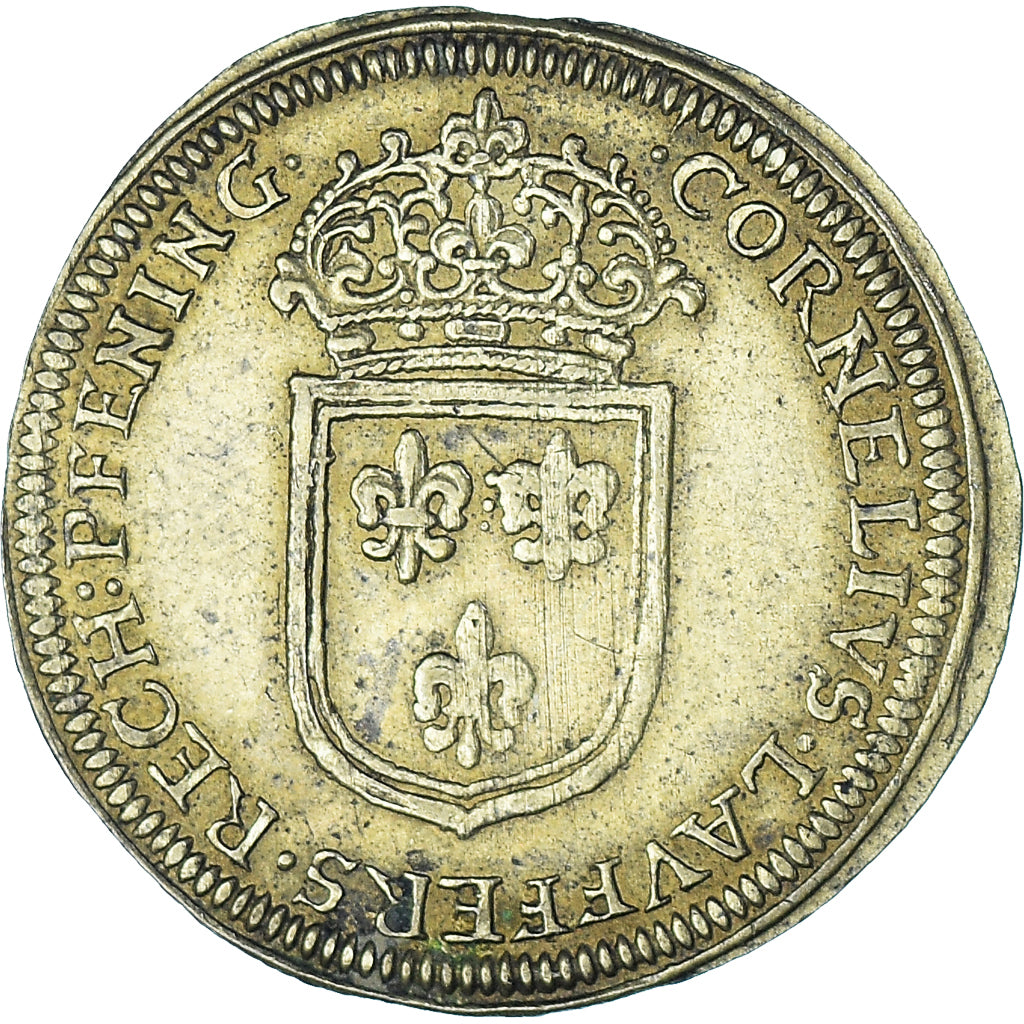 Francia, zeton, Royal, Louis XIV, Nuremberg, Cornélius Lauffers, History, EBC