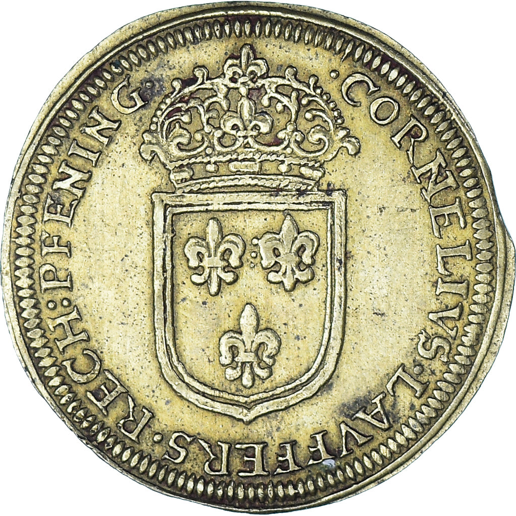 France, Token, Royal, Louis XIV, Nuremberg, Cornélius Lauffers, AU(55-58)