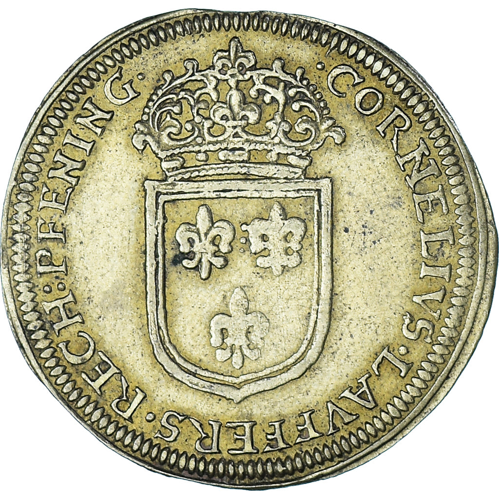 France, Token, Royal, Louis XIV, Nuremberg, Cornélius Lauffers, AU(50-53)