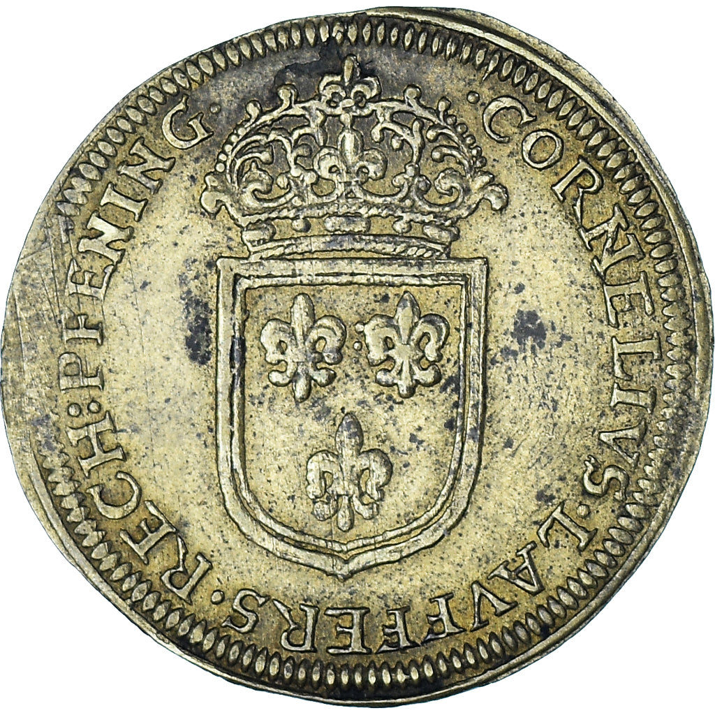 France, Token, Royal, Louis XIV, Nuremberg, Cornélius Lauffers, AU(50-53)