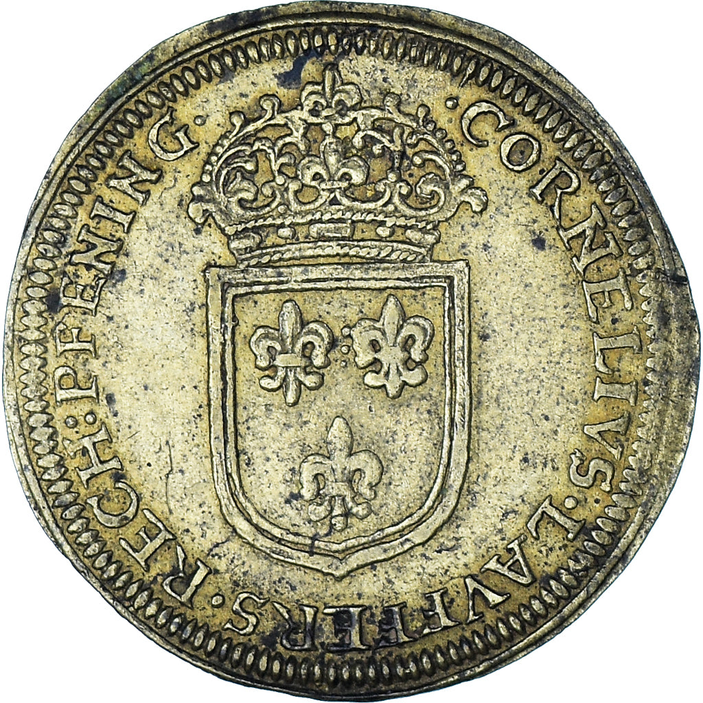 France, Token, Royal, Louis XIV, Nuremberg, Cornélius Lauffers, AU(50-53)
