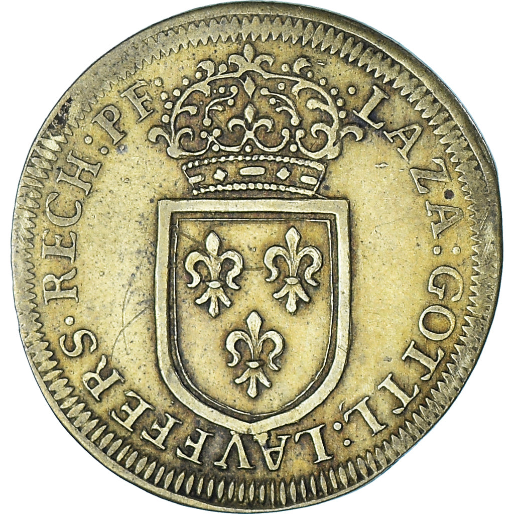 Francia, zeton, Royal, Louis XIV, Nuremberg, Rechenpfennig, History, Lazare