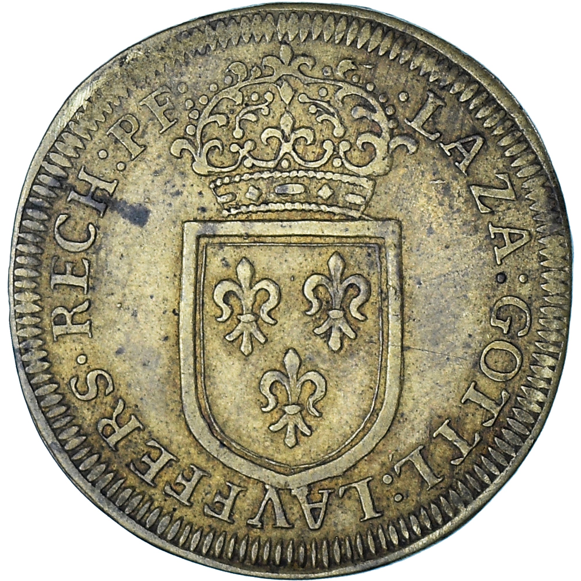 Francia, zeton, Royal, Louis XIV, Nuremberg, Rechenpfennig, Lazare Gottlieb