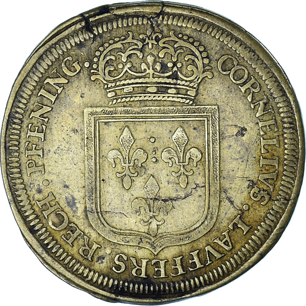 France, Token, Royal, Louis XIV, Nuremberg, Cornélius Lauffers, Cravate
