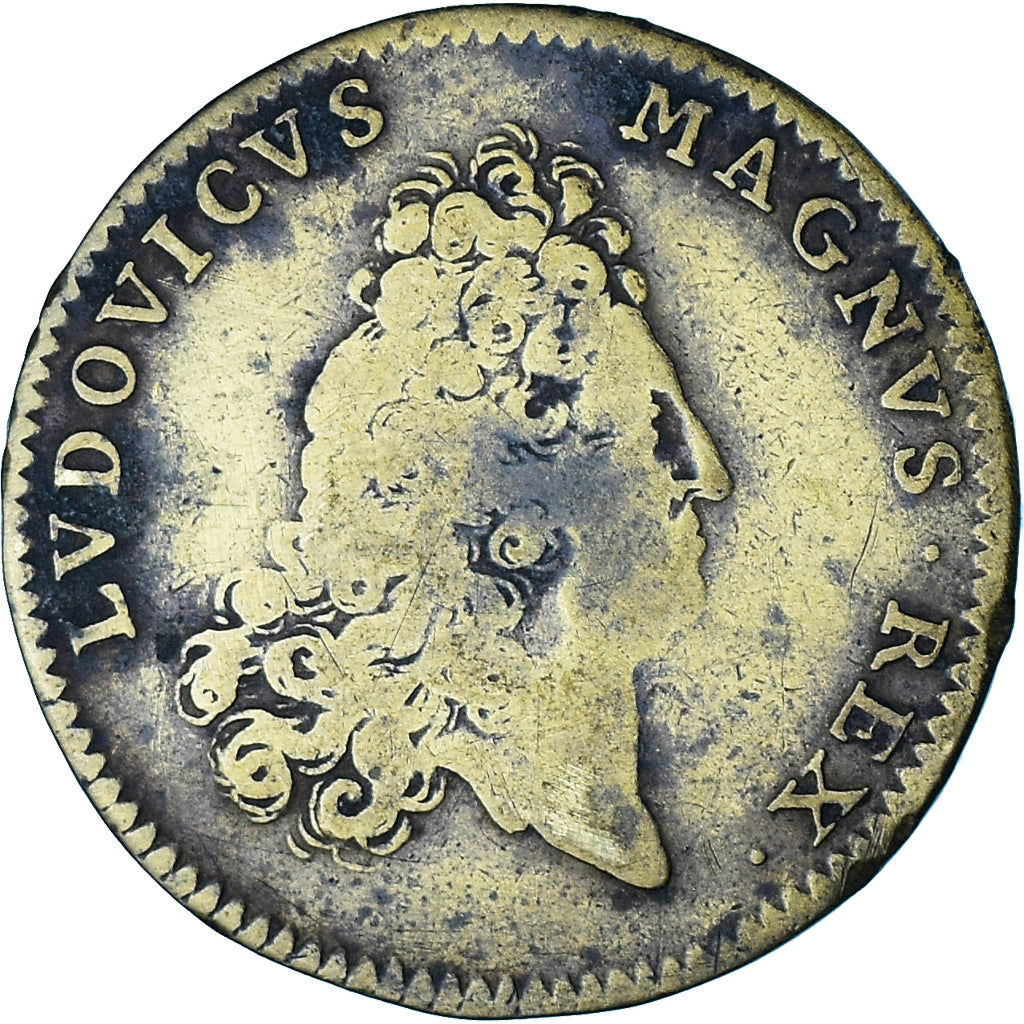 France, Token, Louis XIV Le Grand, History, VF(20-25), Brass