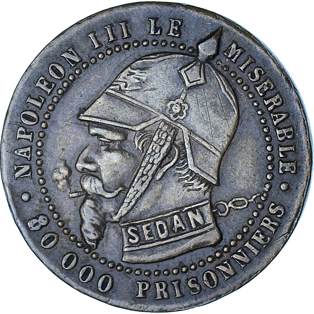 Coin, France, Napoleon III, Module de 5 Centimes, 1870, Paris, Satirique