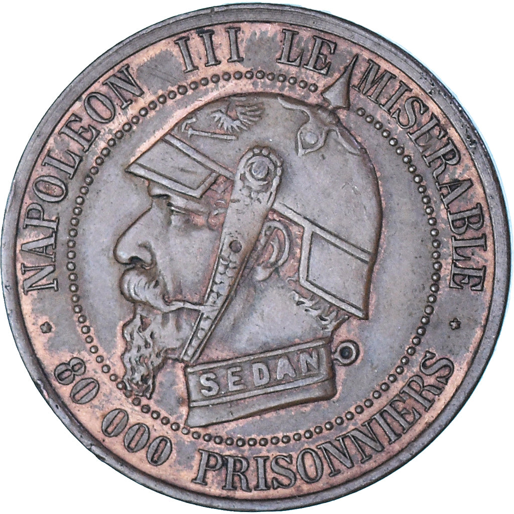 Coin, France, Napoleon III, 5 Centimes, 1870, Paris, Satirique, AU(55-58)