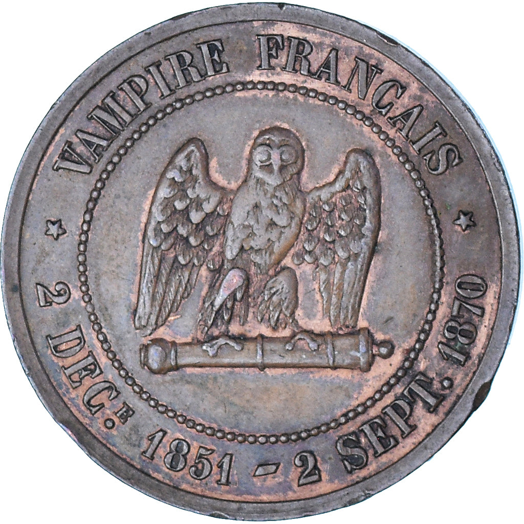 Coin, France, Napoleon III, 5 Centimes, 1870, Paris, Satirique, AU(55-58)