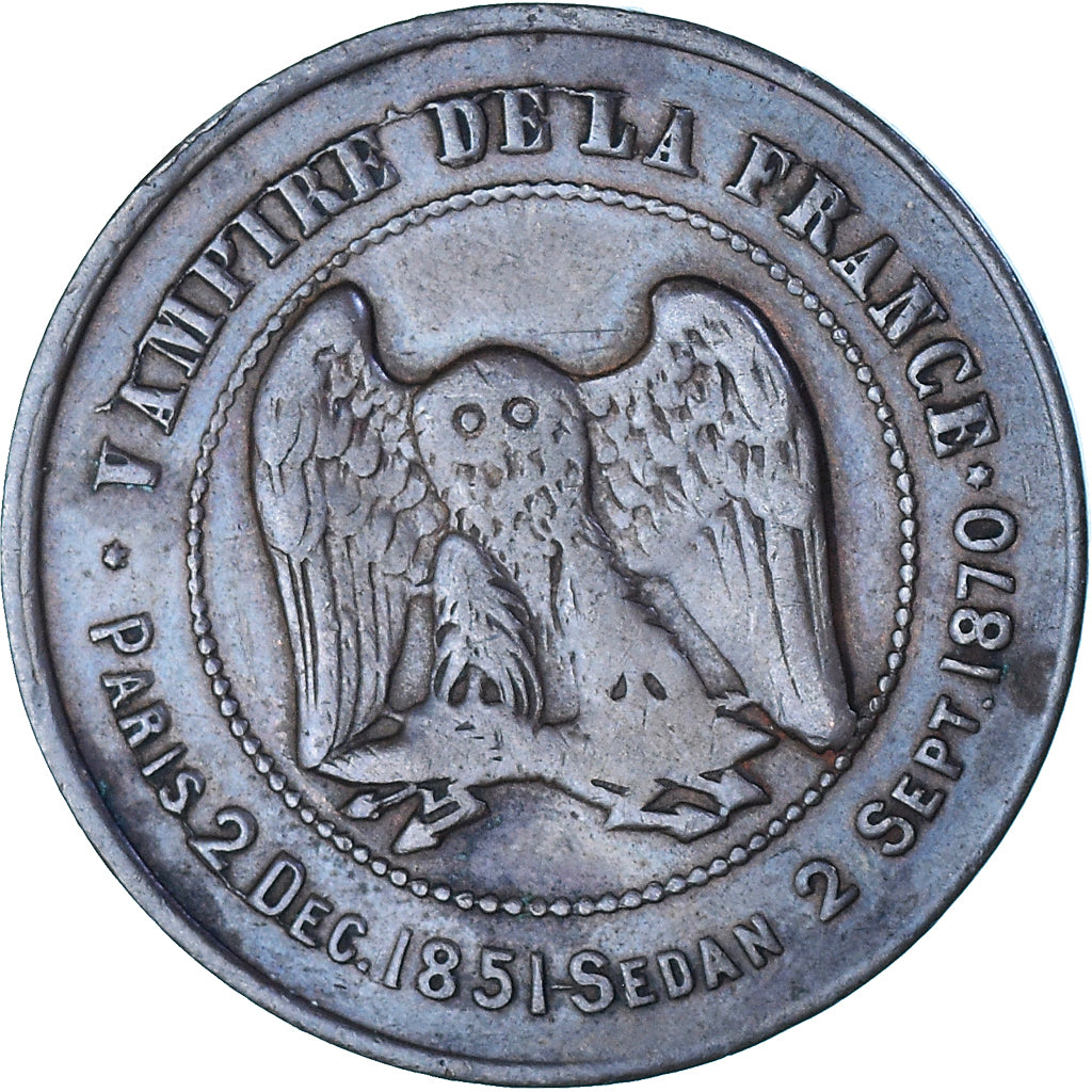 Münze, Frankreich, Napoléon III, 10 Centimes, 1871, Paris, SS, Bronze