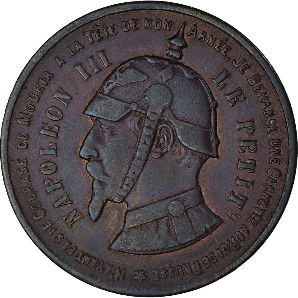 Monnaie, France, Napoléon III, 10 Centimes, 1871, Paris, Satirique, TTB+