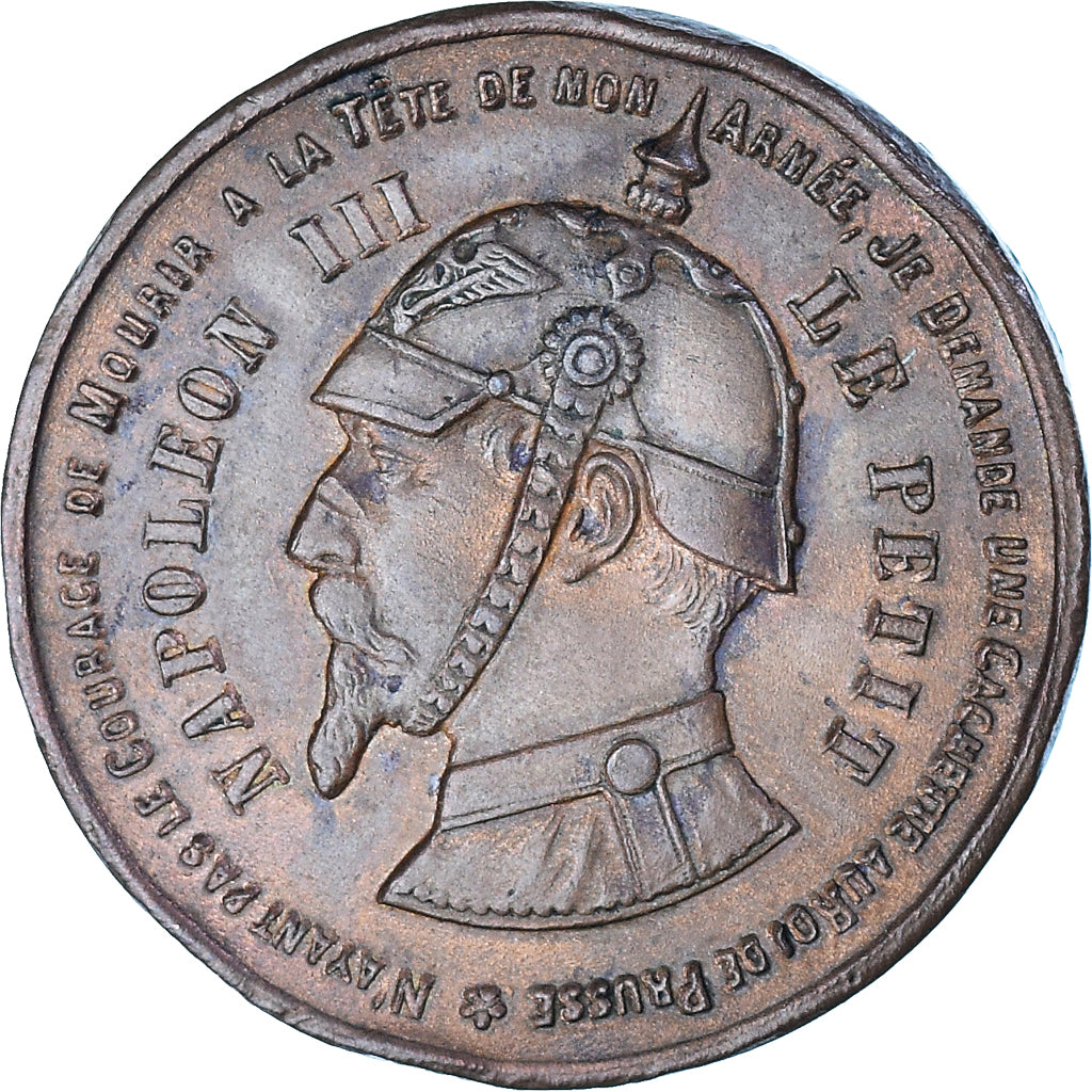 Munten, Frankrijk, Napoléon III, 10 Centimes, 1871, Paris, Satirique, PR