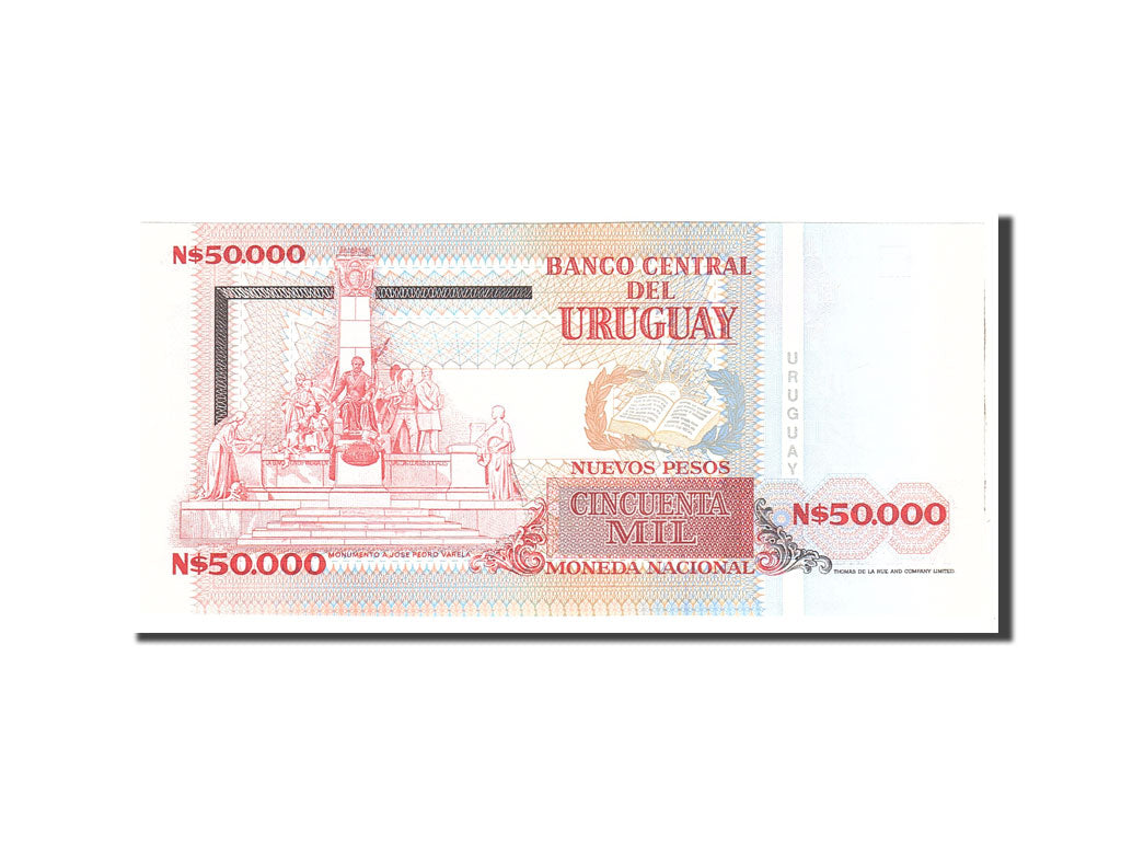 Banknote, Uruguay, 50,000 Nuevos Pesos, 1991, Undated, KM:70b, UNC(65-70)