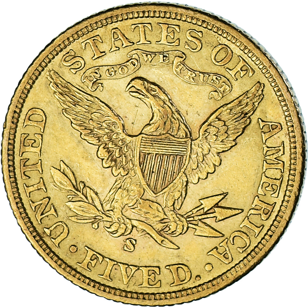 Coin, United States, Coronet Head, $5, Half Eagle, 1901/0, San Francisco