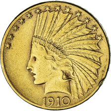 Coin, United States, Indian Head, $10, Eagle, 1910, U.S. Mint, San Francisco