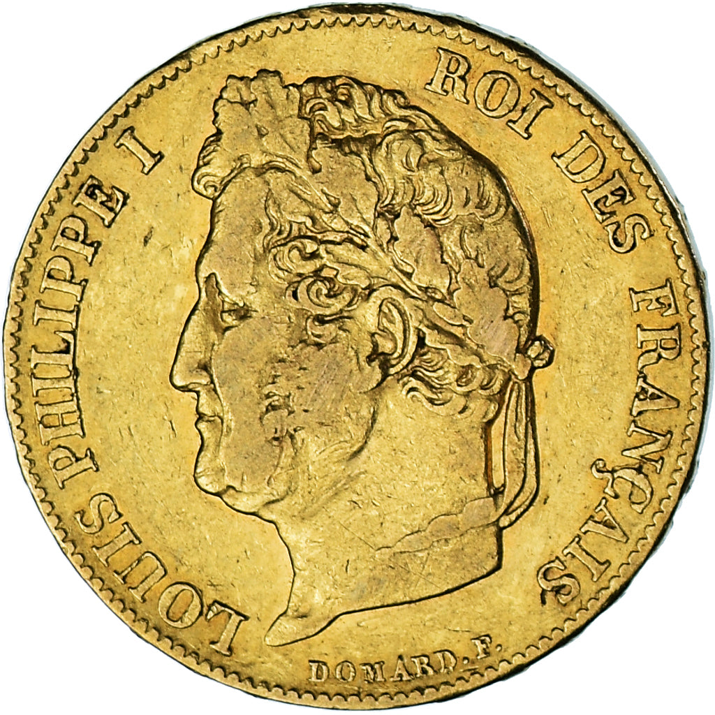 Moeda, França, Louis-Philippe, 20 Francs, 1841, Paris, VF(30-35), Dourado