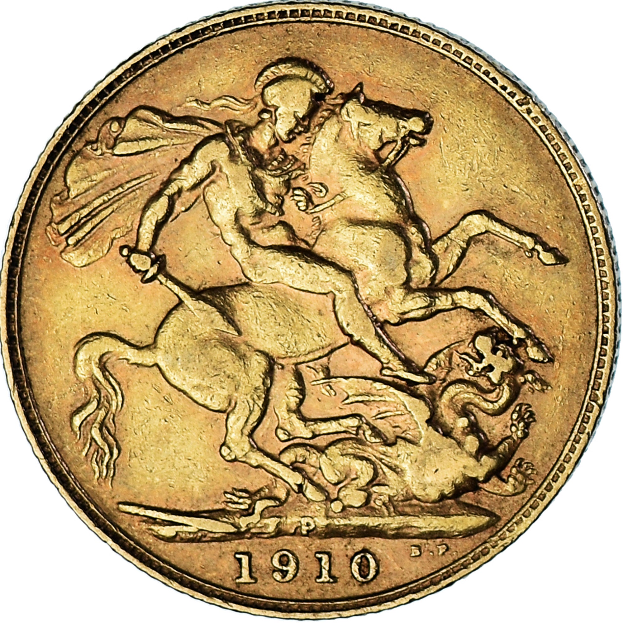 Coin, Australia, Edward VII, Sovereign, 1910, Perth, AU(50-53), Gold, KM:15