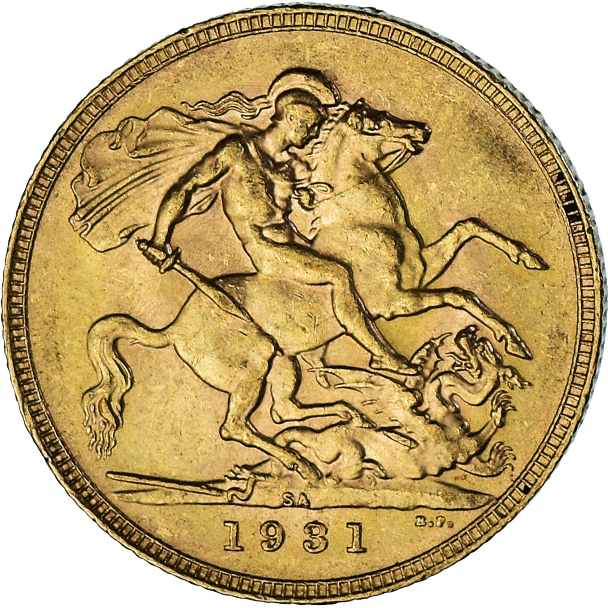 Moneta, Sudafrica, George V, Sovereign, 1931, Pretoria, SPL-, Oro, KM:A22