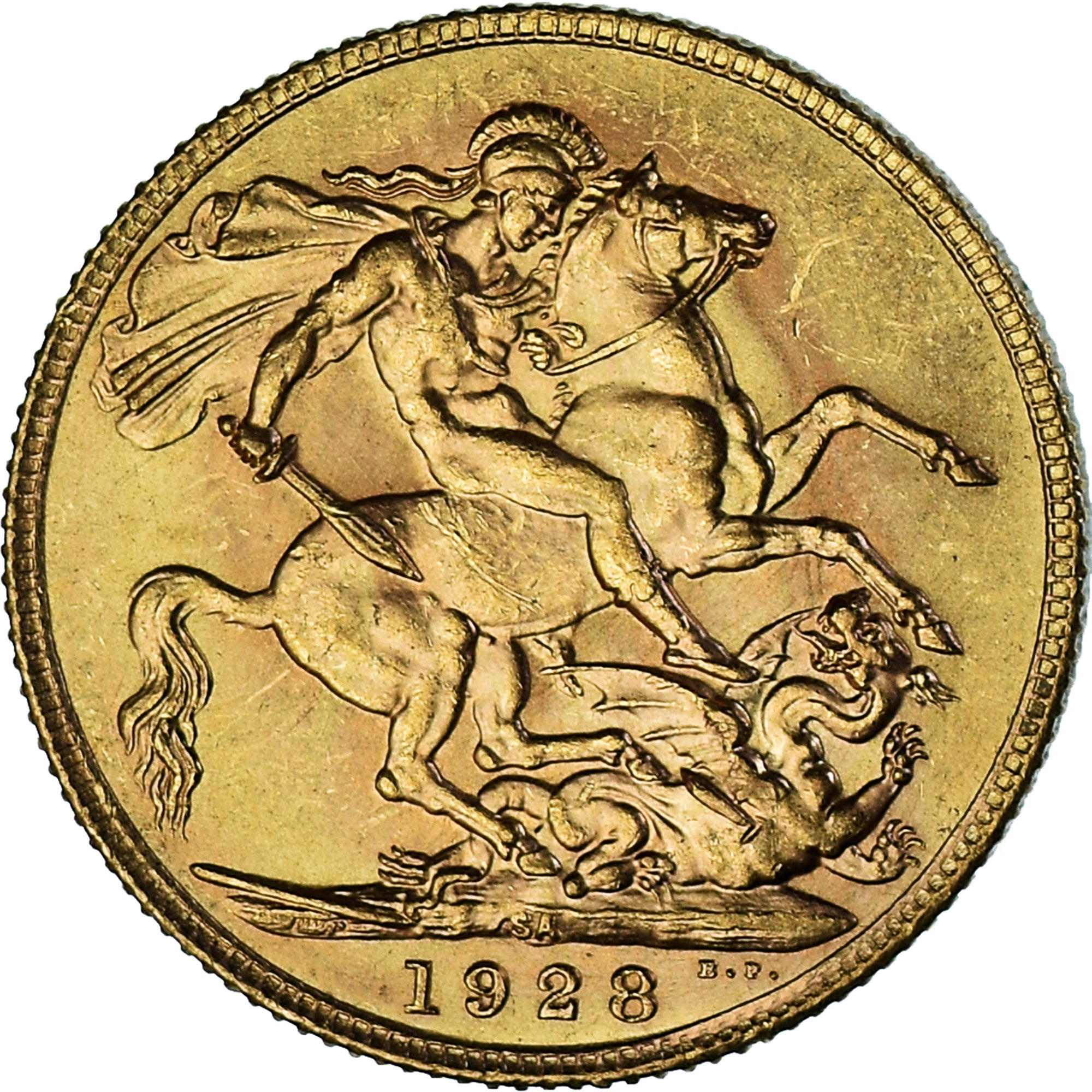 Coin, South Africa, George V, Sovereign, 1928, Pretoria, AU(55-58), Gold, KM:21