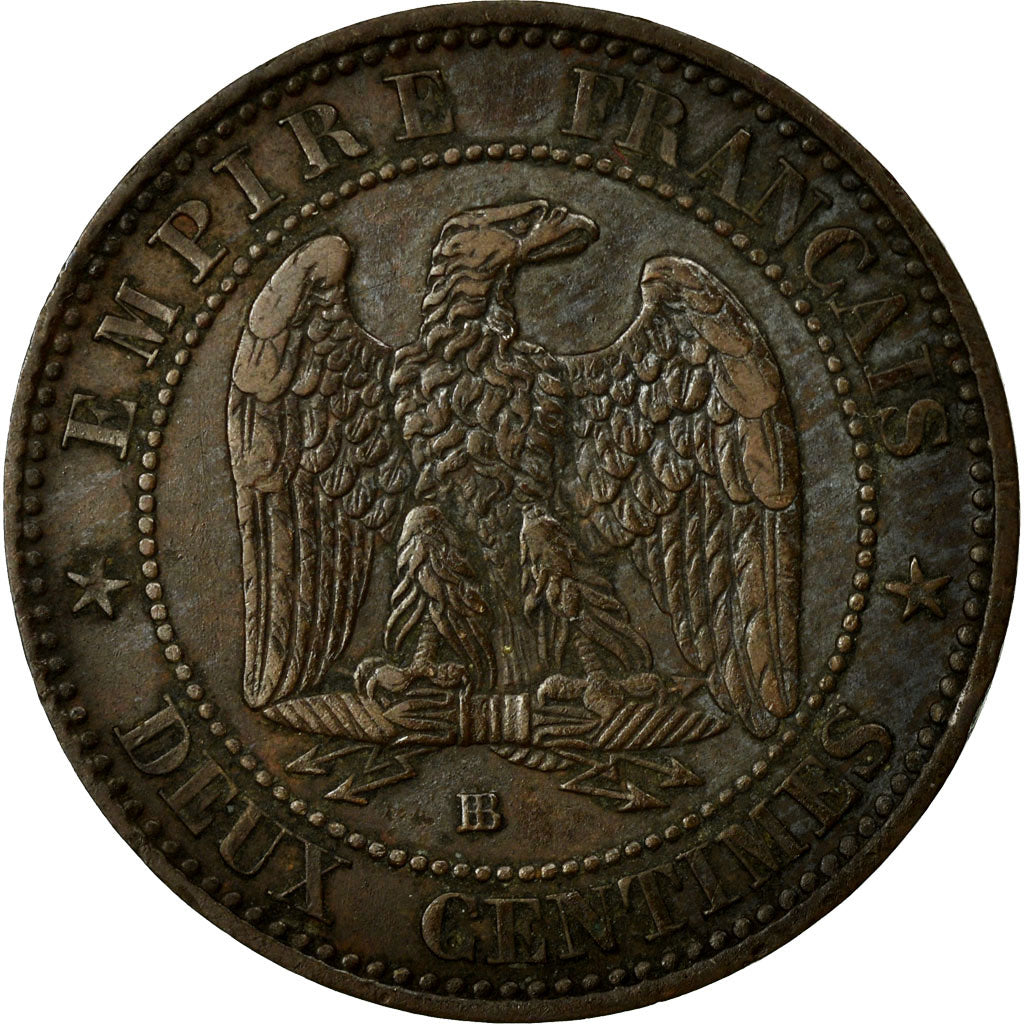 Monnaie, France, Napoleon III, Napoléon III, 2 Centimes, 1854, Strasbourg, TTB