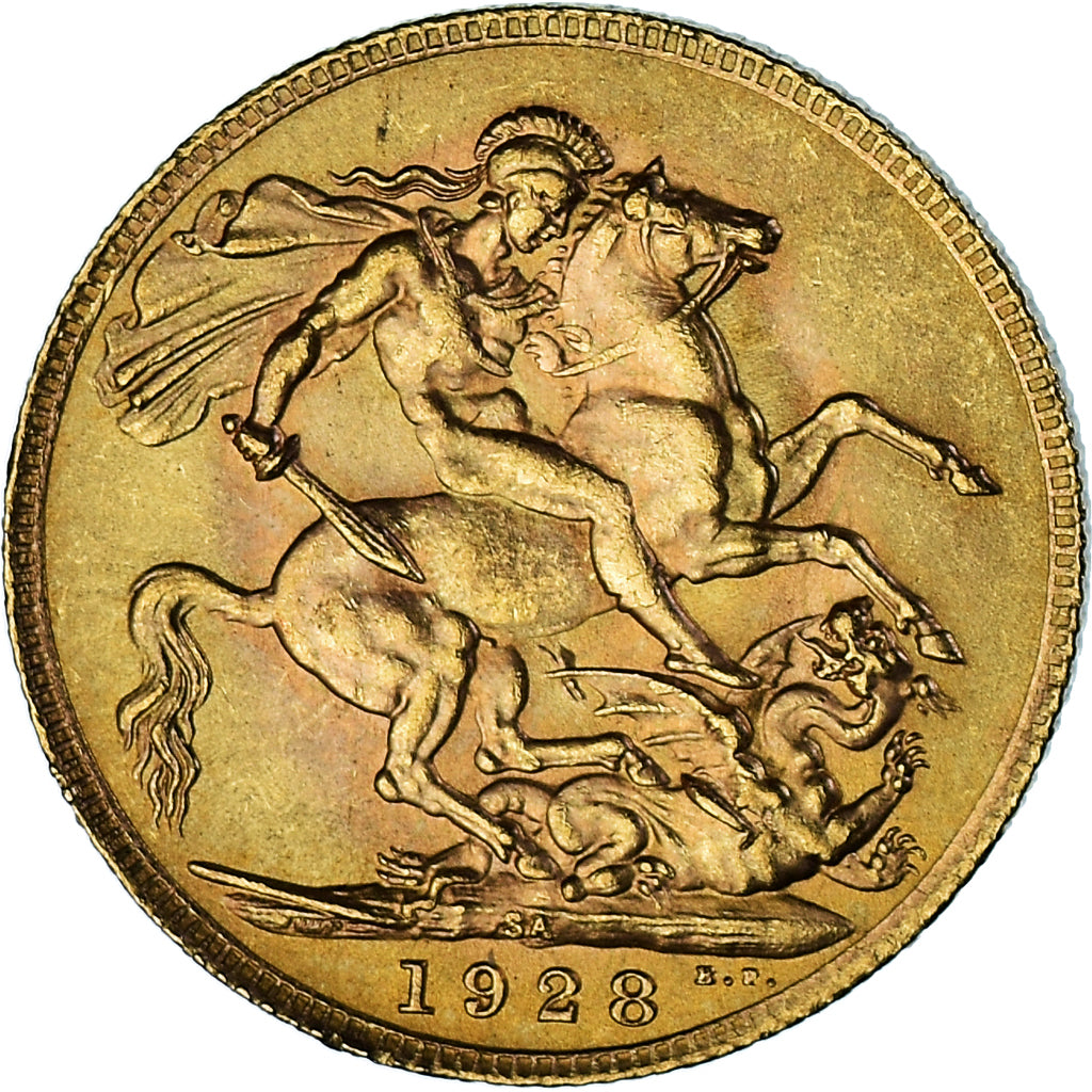 Moneta, Sudafrica, George V, Sovereign, 1928, Pretoria, SPL-, Oro, KM:21
