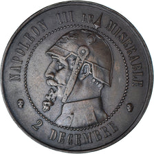 Coin, France, Napoléon III, 10 Centimes, 1871, Paris, Satirique, AU(55-58)