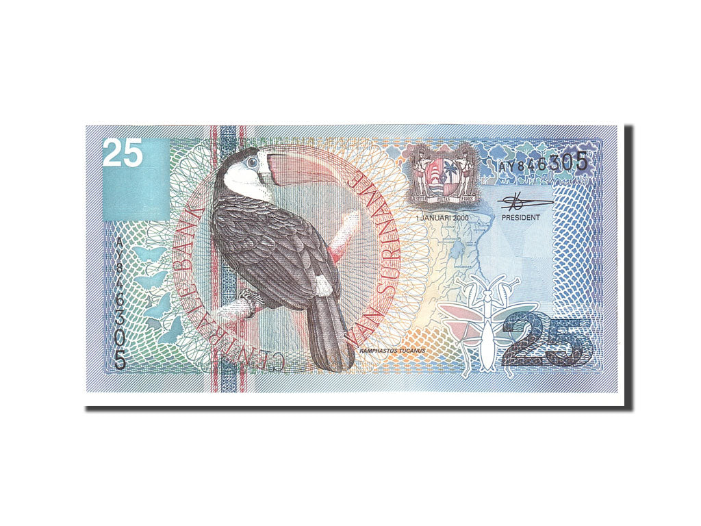 Banknote, Suriname, 25 Gulden, 2000, 2000-01-01, KM:148, UNC(65-70)