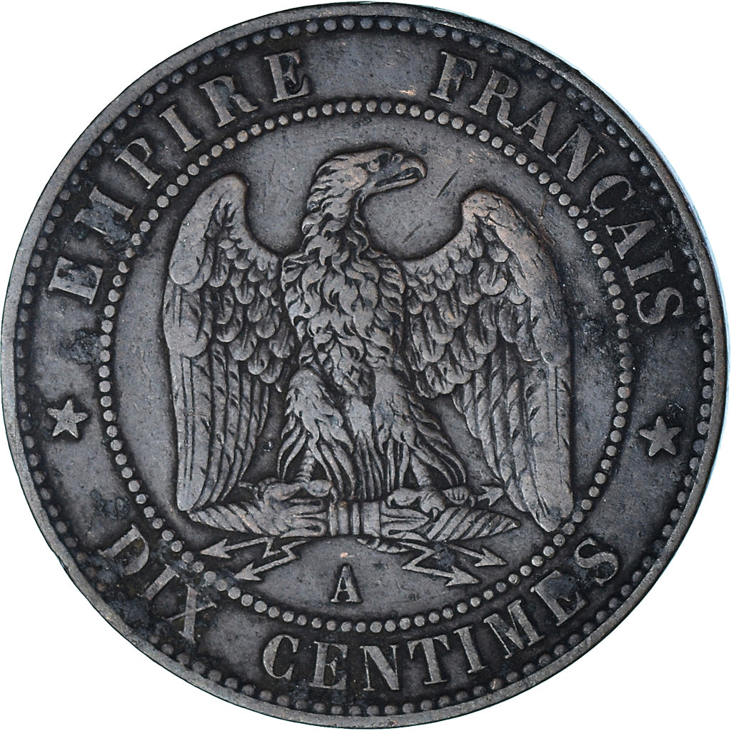 Monnaie, France, Napoléon III, 10 Centimes, 1870, Paris, Satirique, TTB+
