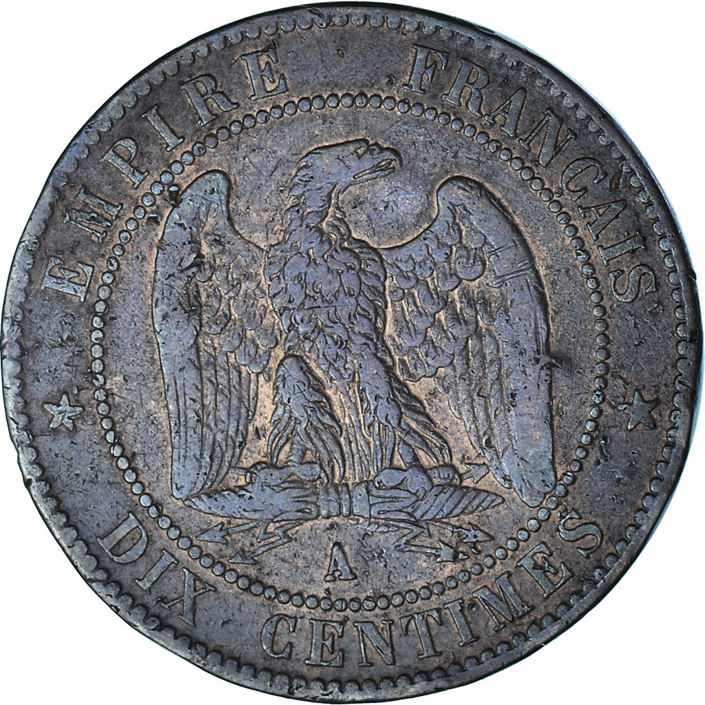 Monnaie, France, Napoléon III, 10 Centimes, 1855 (1871), Paris, Satirique